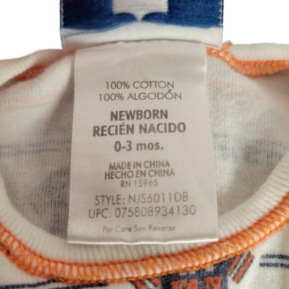 Baby 0-3M Bodysuit Lot of 4 NFL Denver Broncos & Patterned Football Blue Orange - Picture 9 of 16